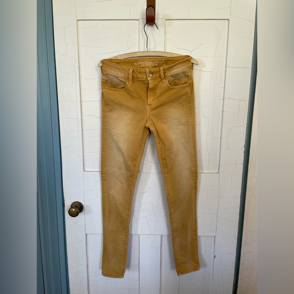 American Eagle Outfitters Women's Mustard Skinny Jeans
